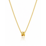 Color Stone Hoop Necklace