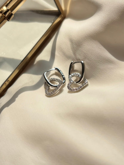 Heart 2 in 1 Earring