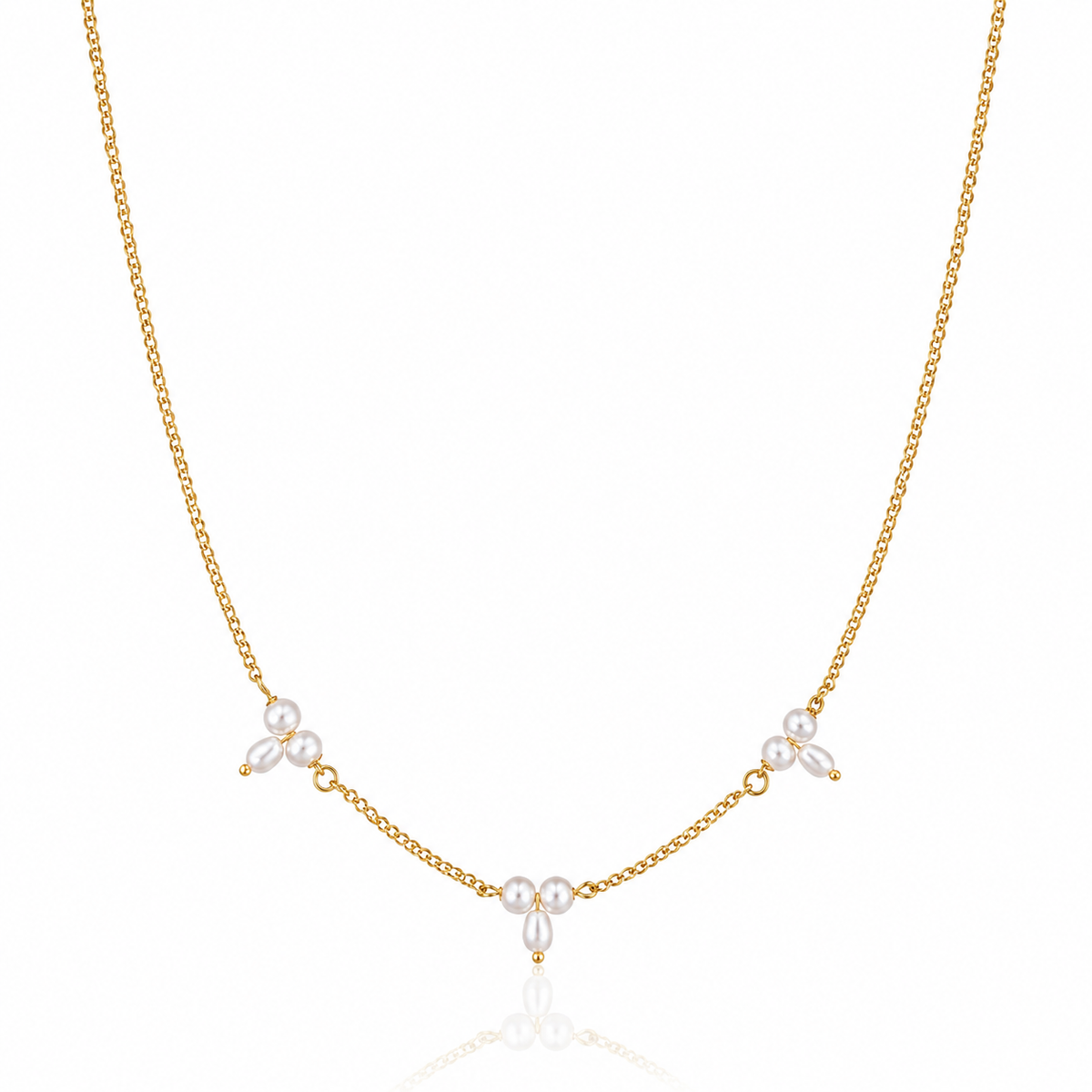Pearl Cluster Necklace
