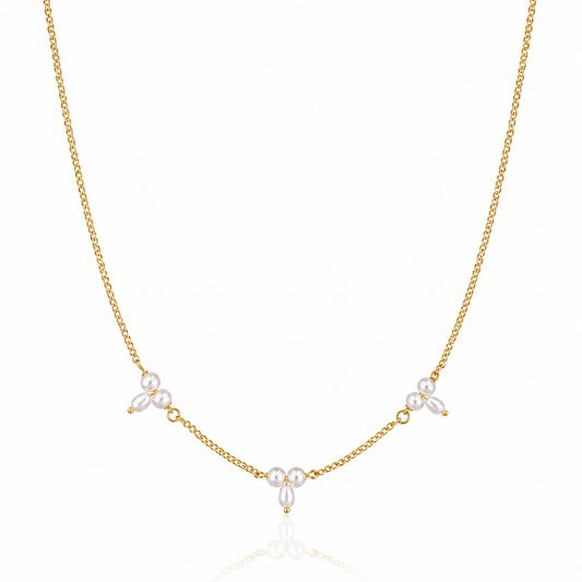 Pearl Cluster Necklace