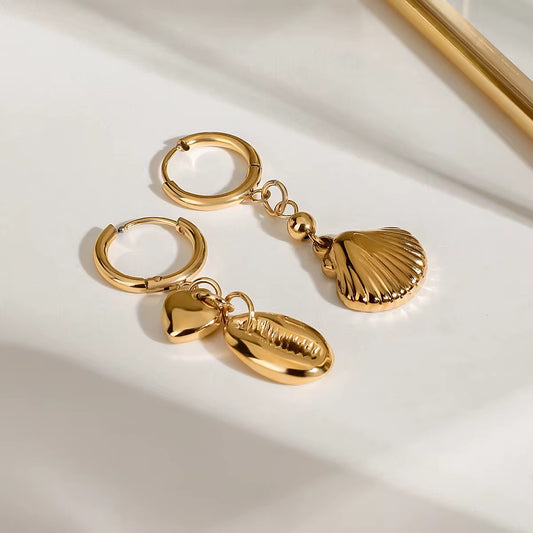 Shell Heart Earrings