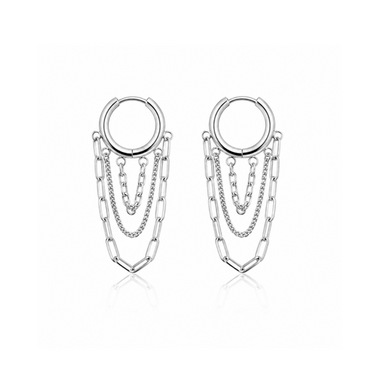 Silver Cascade Earrings