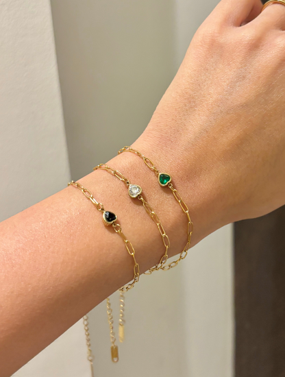 Paperclip Heart Bracelet