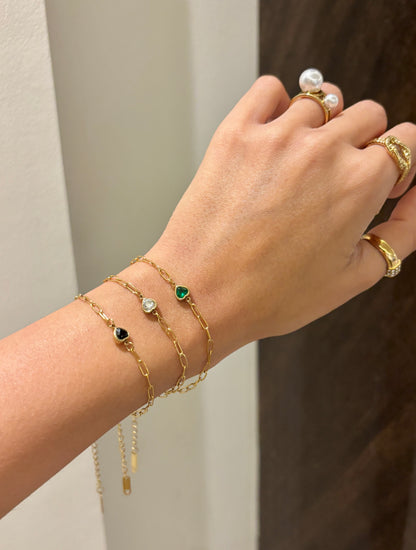 Paperclip Heart Bracelet