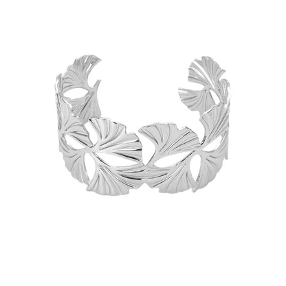 Leaf Bangle #Silver
