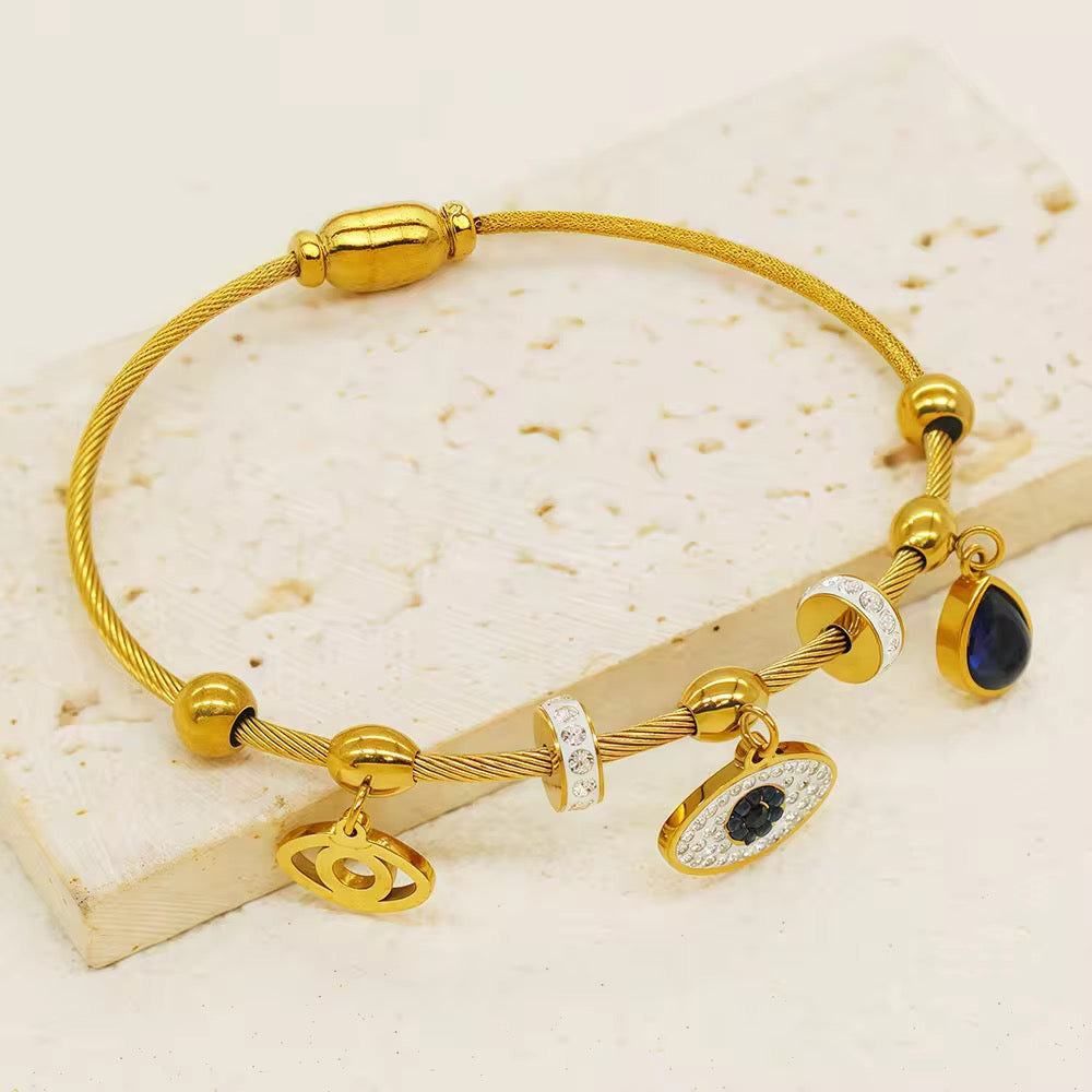 Evil eye Charms Bangle