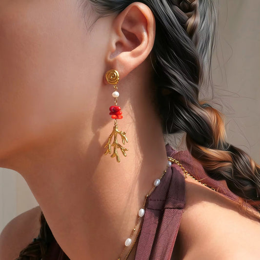 Coral Dusk Earrings