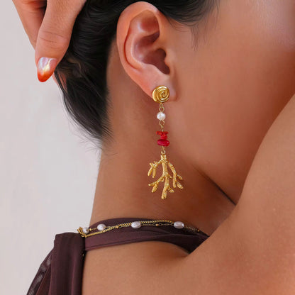 Coral Dusk Earrings