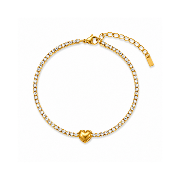 Amara Heart Tennis Bracelet