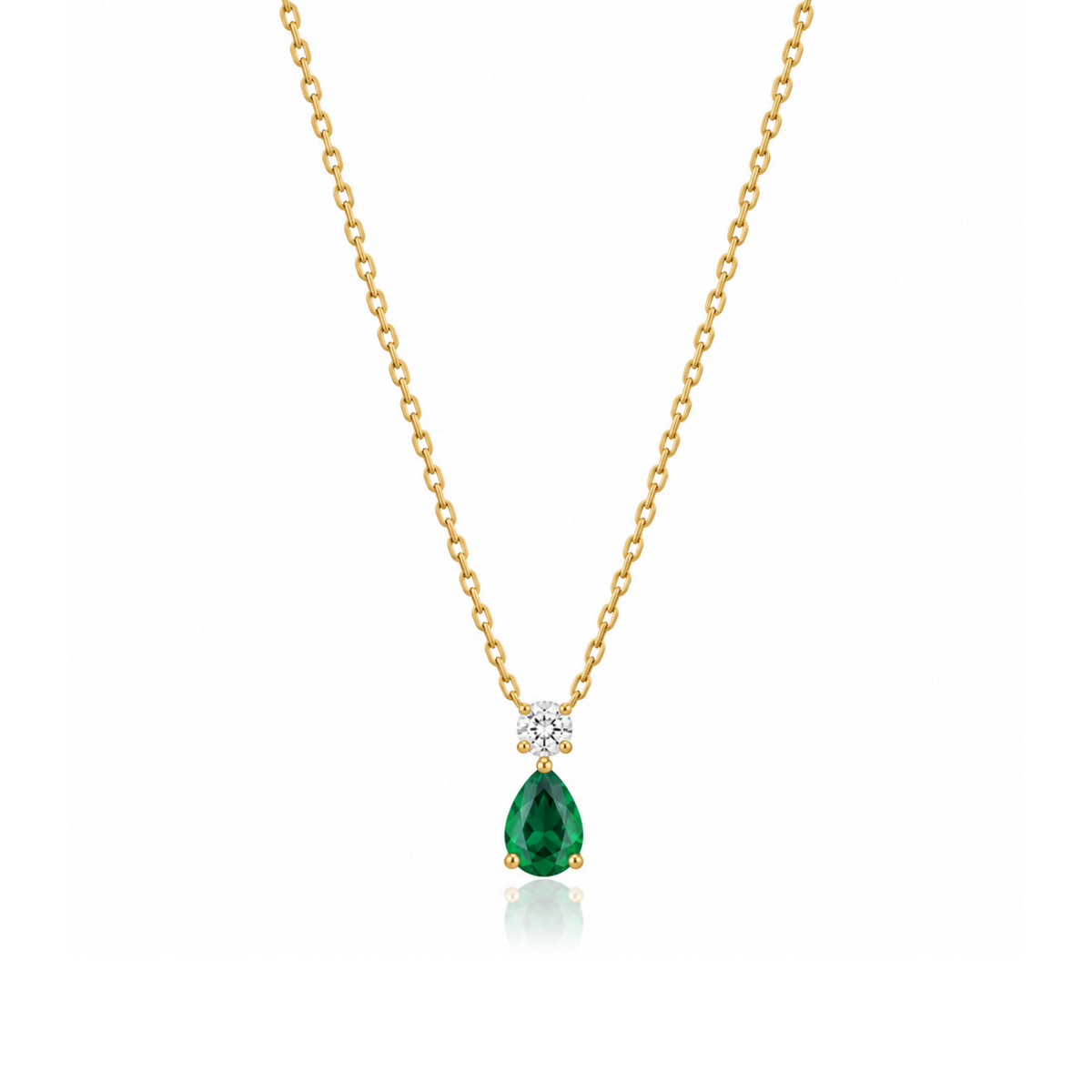 Teardrop Emerald Necklace