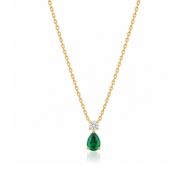 Teardrop Emerald Necklace