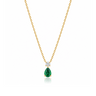Teardrop Emerald Necklace