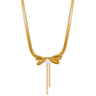 Bow Pearl Necklace
