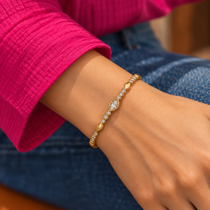Amara Marquise Crystal Bangle