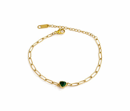 Paperclip Heart Bracelet