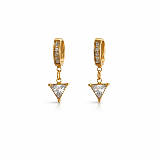 Triangle Stone Earrings