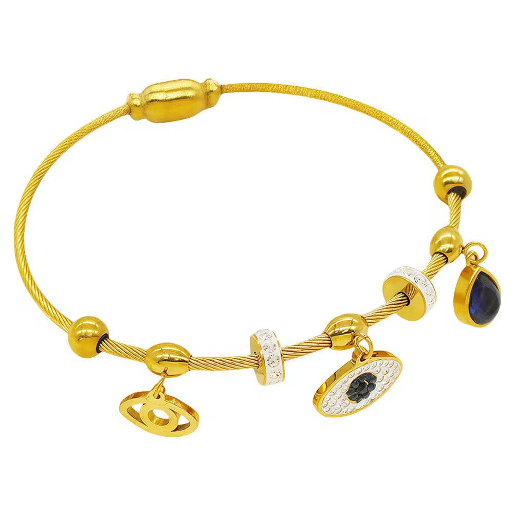 Evil eye Charms Bangle