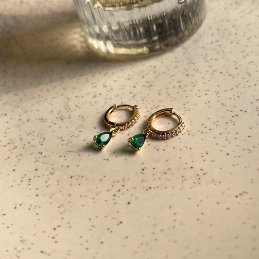 Fion Earrings Emerald
