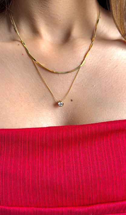Layered Stone Necklace