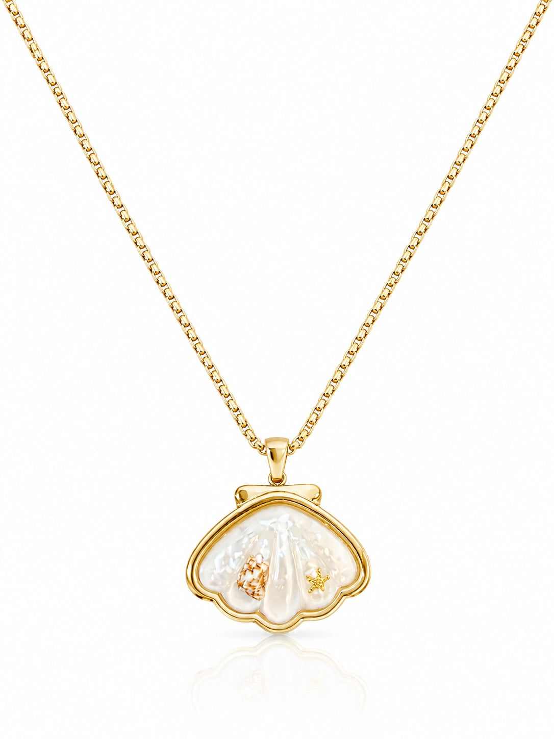 Seashell Pearl Necklace