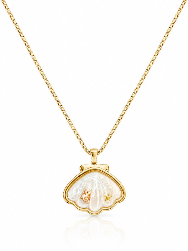 Seashell Pearl Necklace