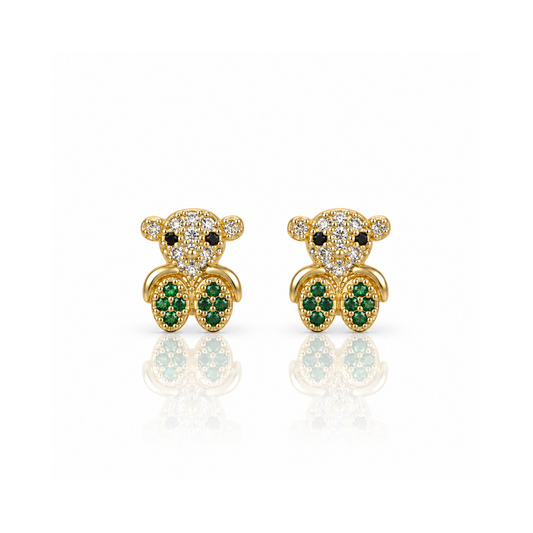 Emerald Teddy Studs