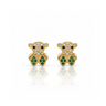 Emerald Teddy Studs