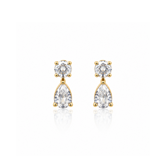 Teardrop White Earrings