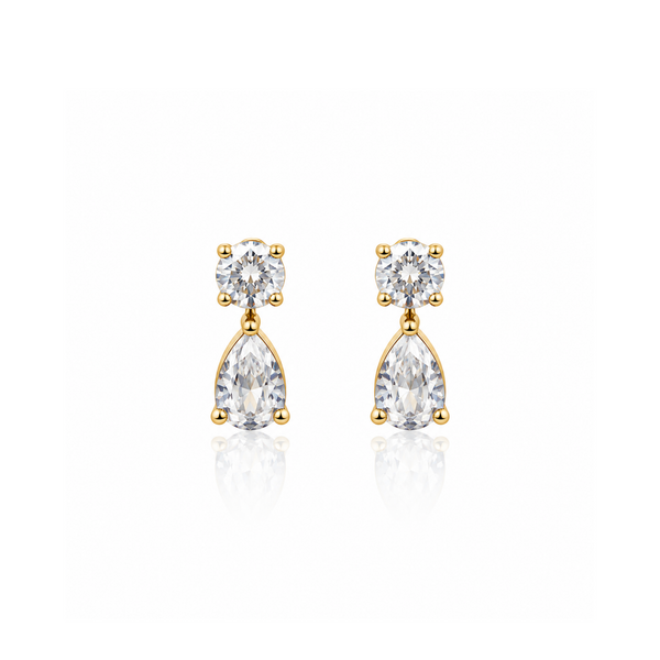 Teardrop White Earrings