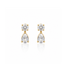 Teardrop White Earrings