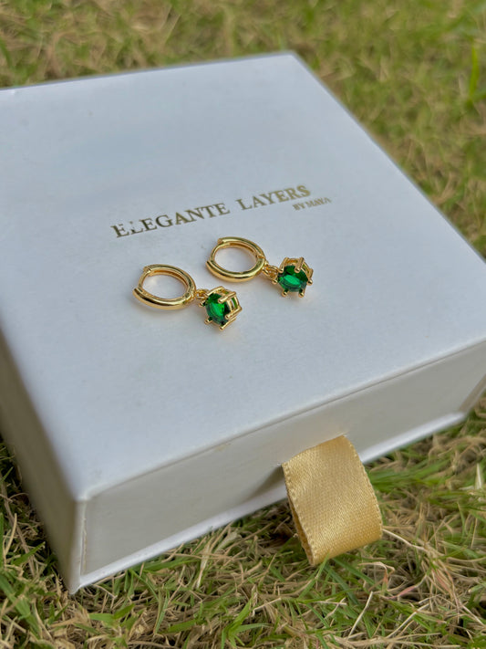 Celine Earrings #Emerald