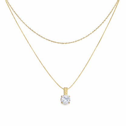 Diamond Double Layered Necklace