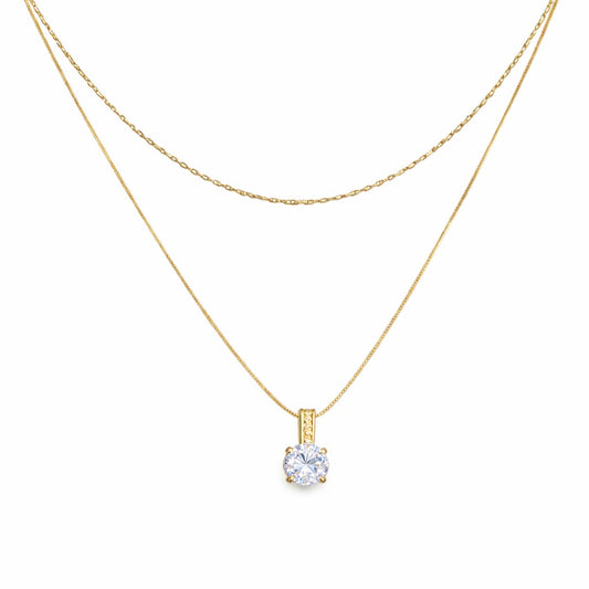 Diamond Double Layered Necklace