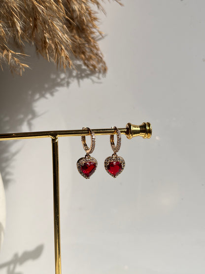 Red Heart Earrings