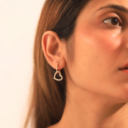 Heart 2 in 1 Earring