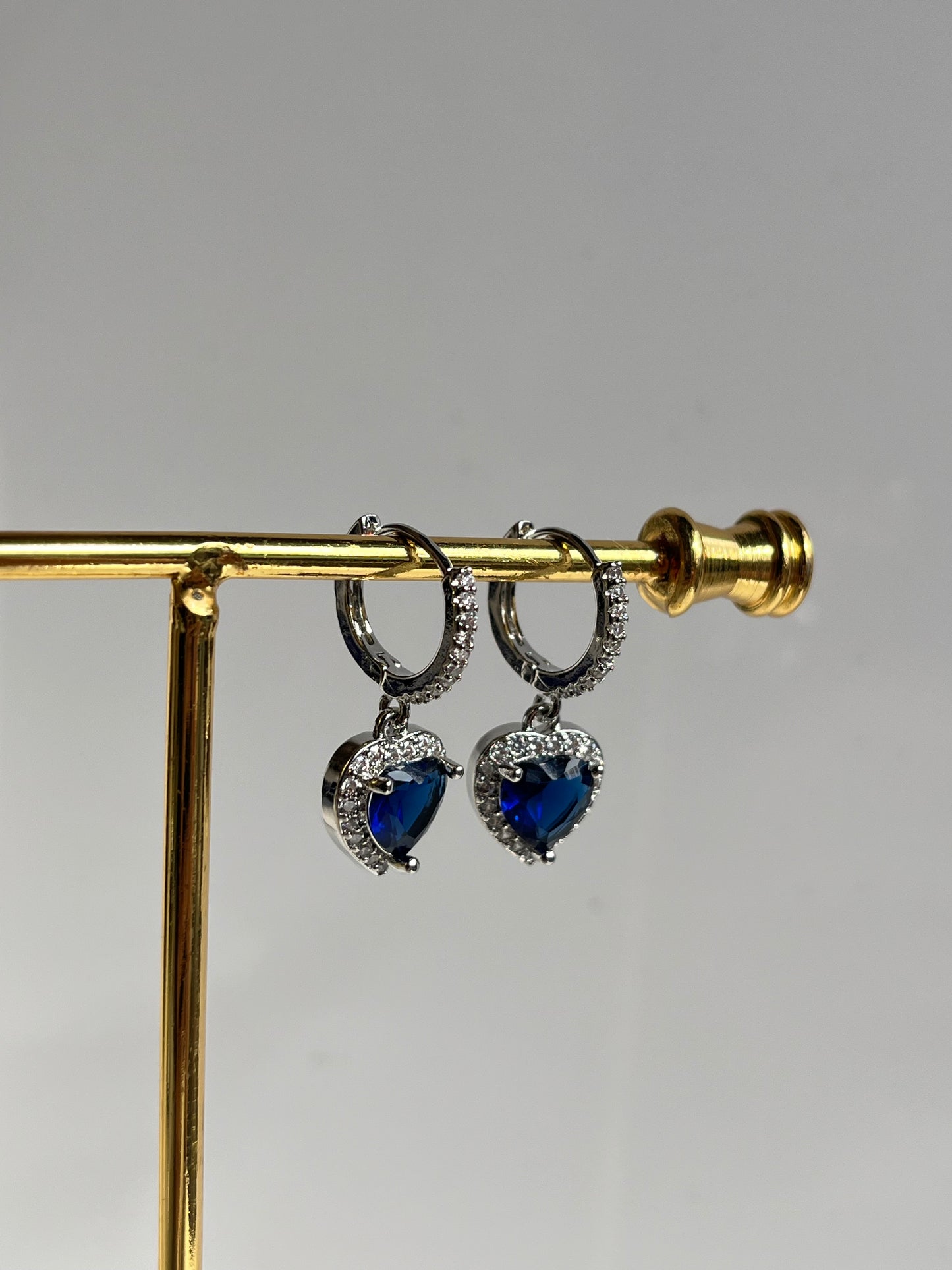 Blue Heart Earrings