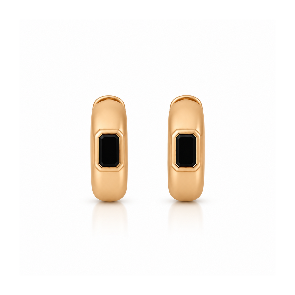 Noir Signet Hoops