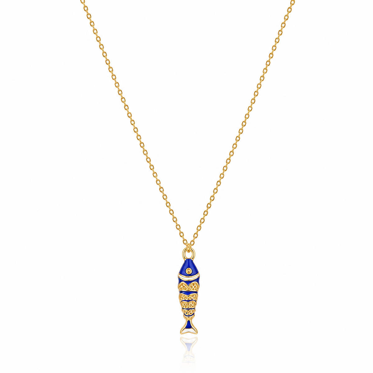 Blue Fish Pendant Necklace 💙