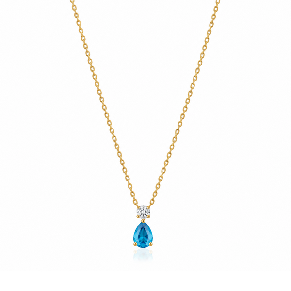 Teardrop Blue Necklace