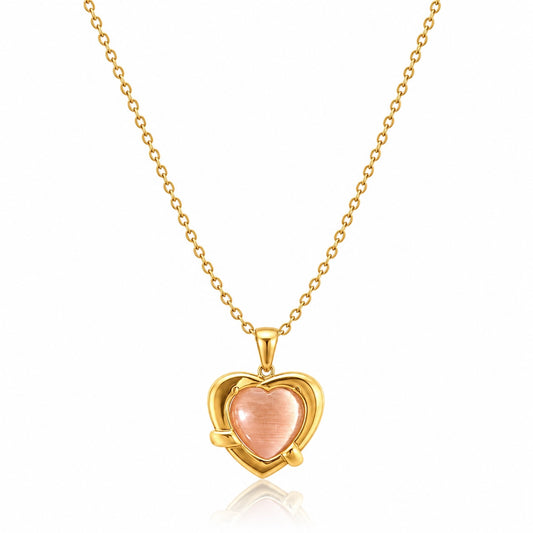 Rose Heart Embrace Necklace