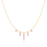Pink Crystal Cascade Necklace