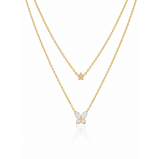 Butterfly Layered Necklace