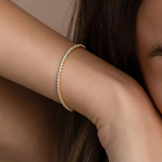 Lean Tennis Bracelet #Gold