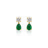 Tear Drop Emerald Earrings