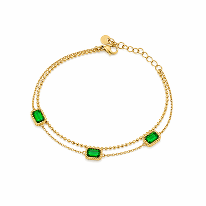 Emerald Rectangle Bracelet