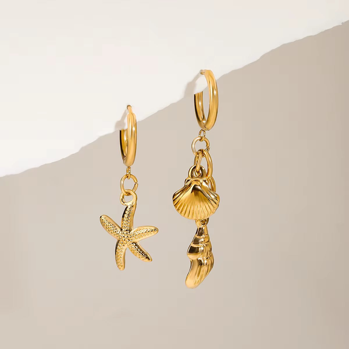 Shell Star Earrings