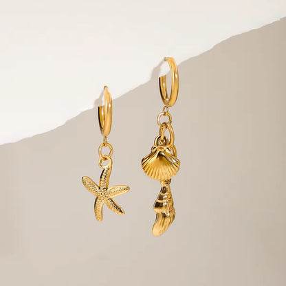 Shell Star Earrings