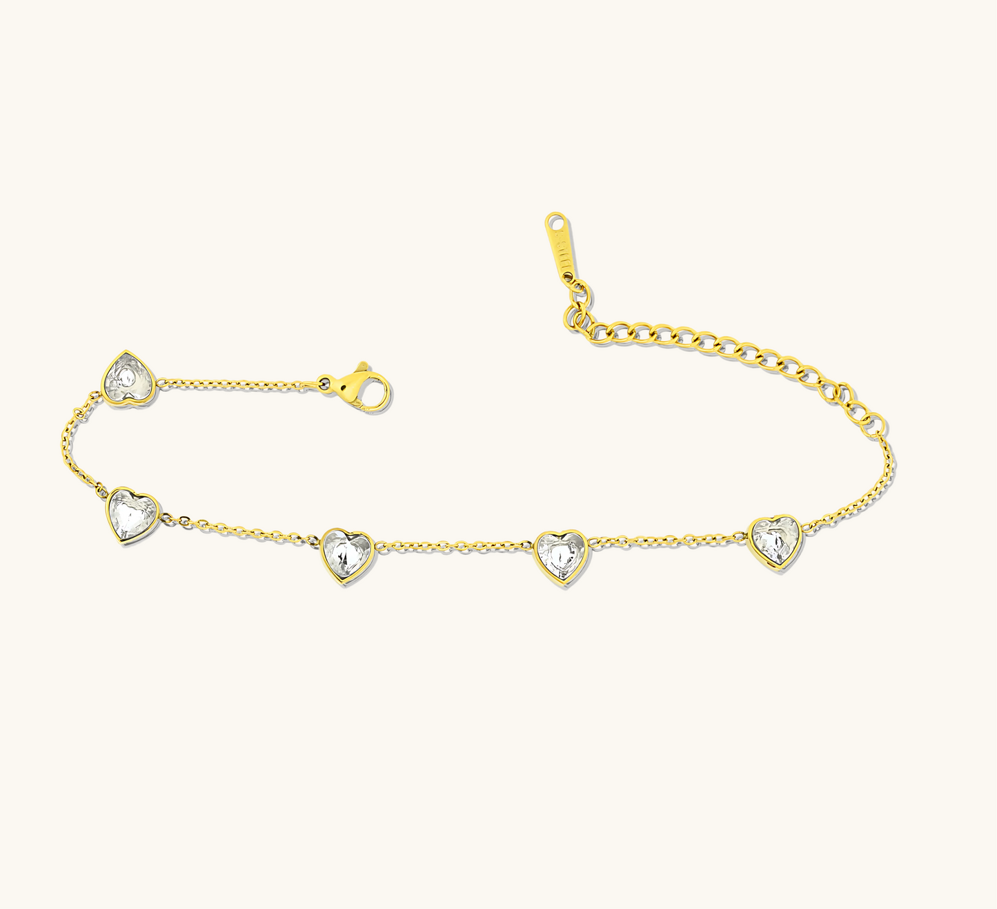 Minimal Heart Stone Bracelet