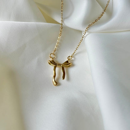 Melted Bow Necklace