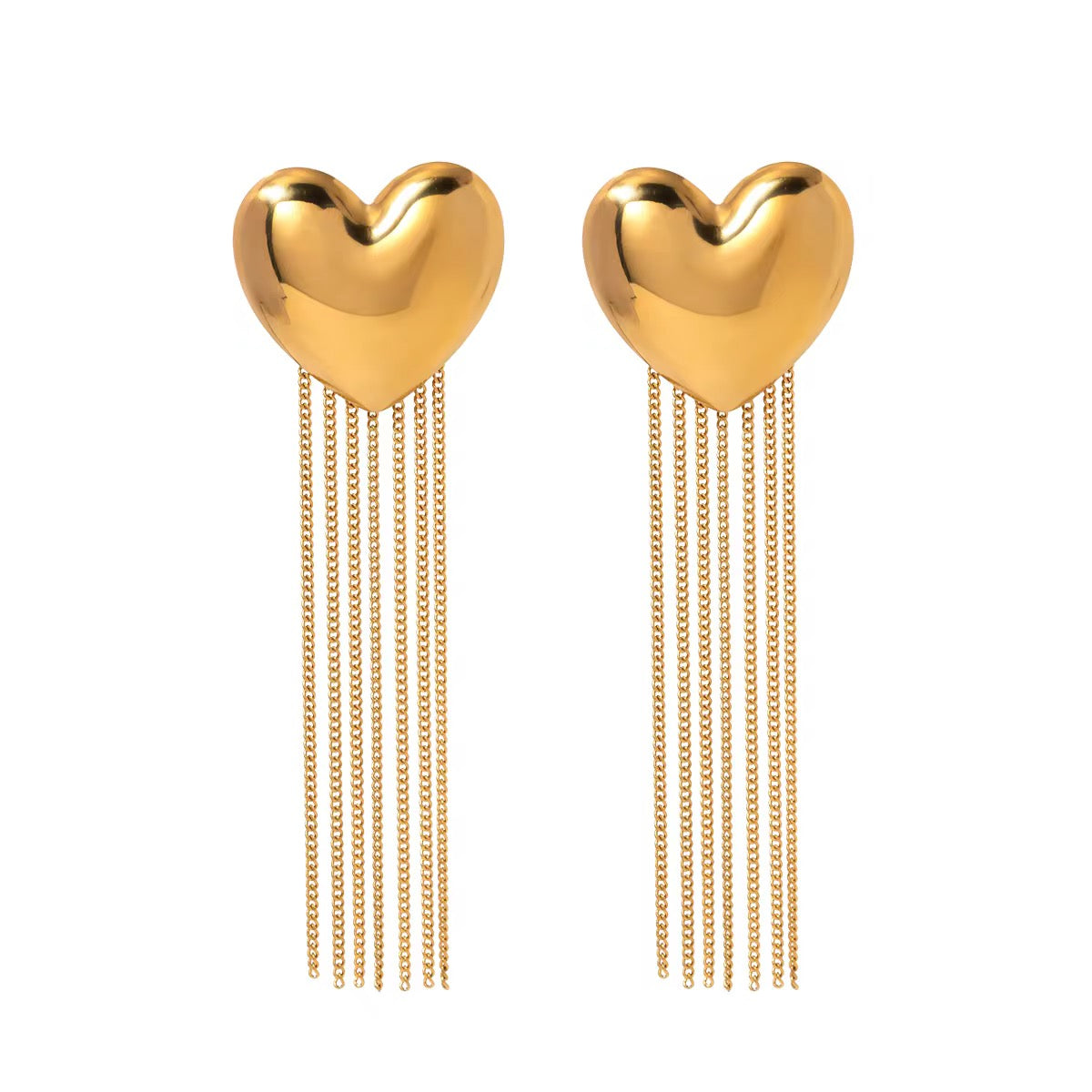 Heart Frill Drop Earrings